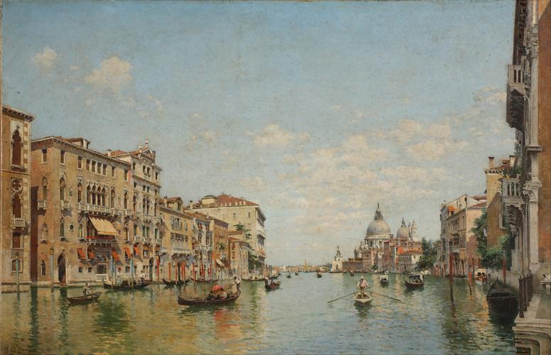 威尼斯大运河上的教堂（威尼斯大运河经典油画）